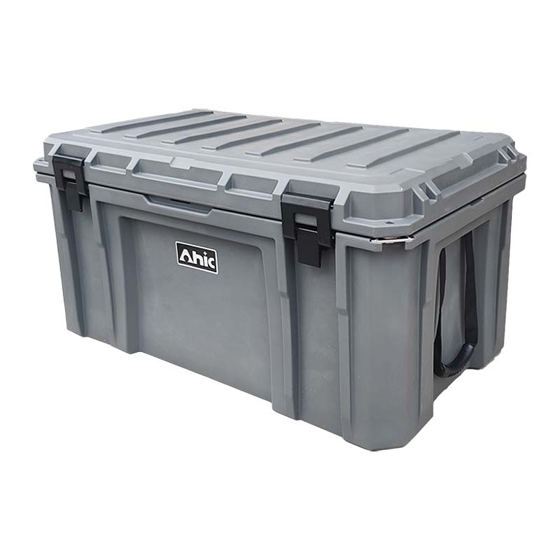 2022 top wholesale 160L plastic nestable stackable hinged moving crate tool chest Container Rolling Storage tote bin tool box