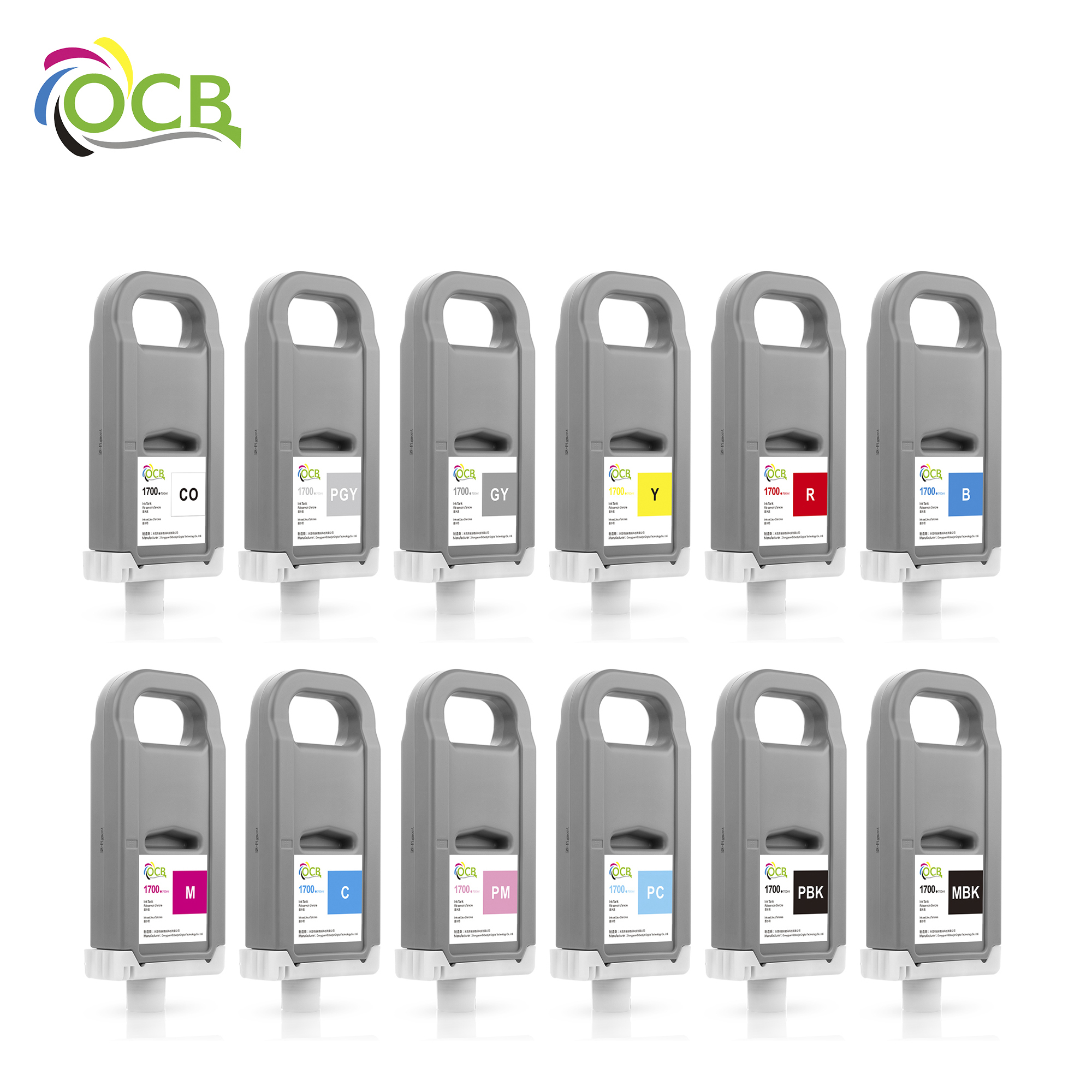 Ocbestjet 700ML For Canon PFI 1700 Compatible Ink Cartridge For Canon Pro 2100 4100 6100 2000 4000 6000 Printer
