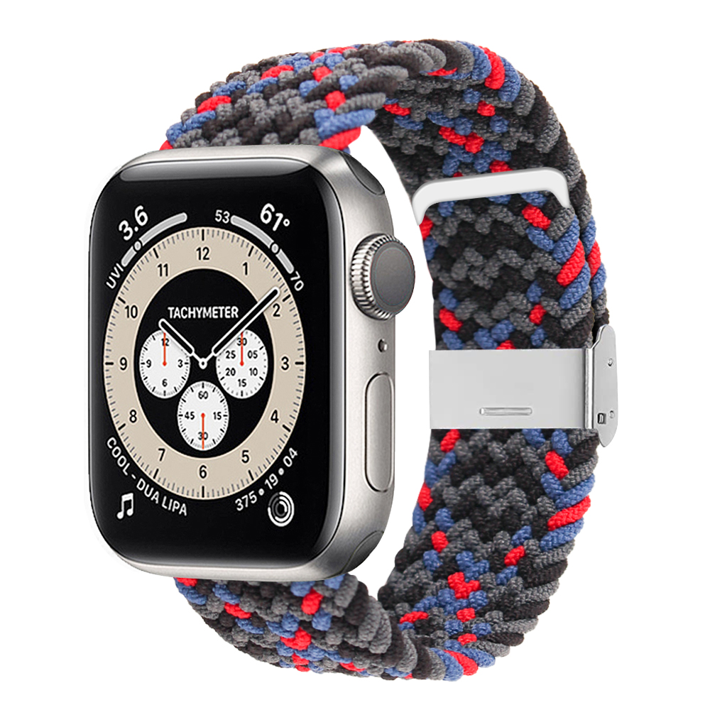 Ремешок Соло для наручных часов, нейлоновый плетеный браслет для Apple Watch Series 6 SE 5 4 3 2 1