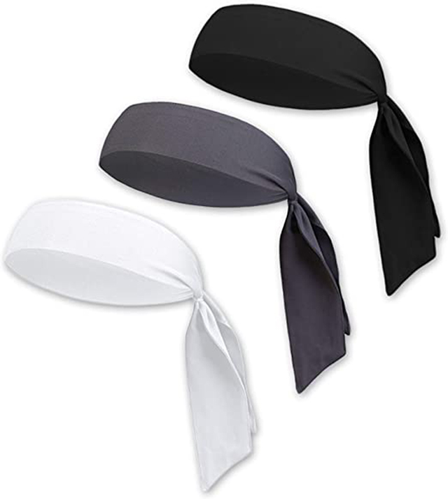 Women Running Elastic Strap-on Ties Polyester Non Slip Football Headband