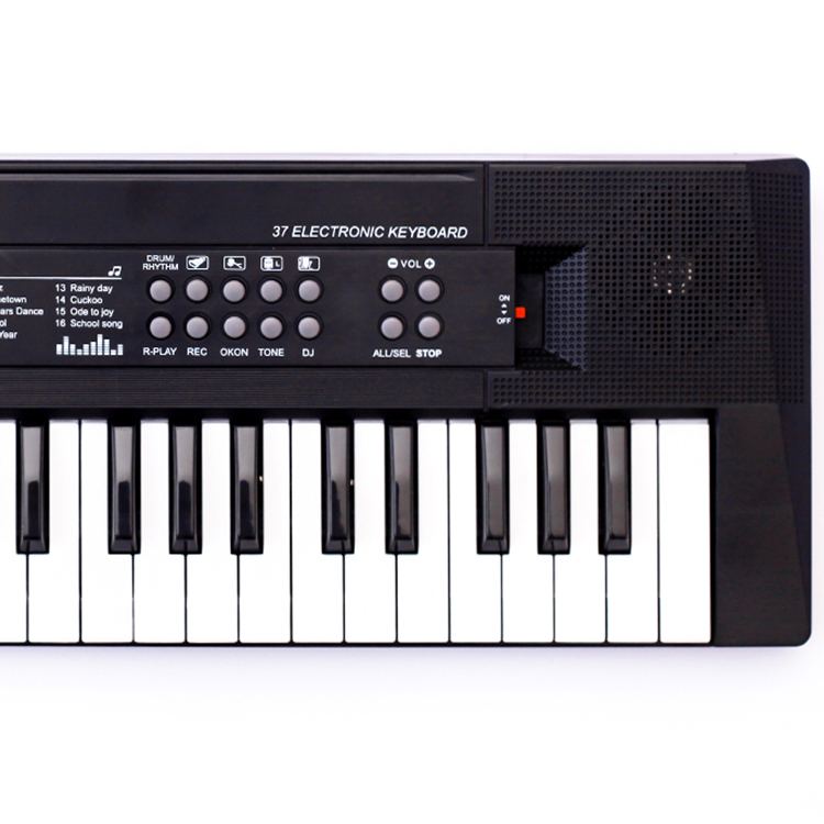 Oem-Поддержка 3738-BK 37 клавиш, игрушечное музыкальное электронное пианино черного цвета с usb-шнуром питания и микрофоном