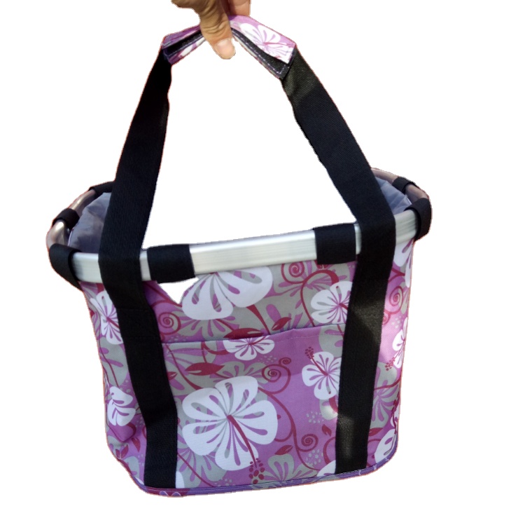 Comaie Bicycle Front Basket Food Carrier Bike Basket Canvas Cloth Bicycle Baskets Best Selling Waterproof For Sales