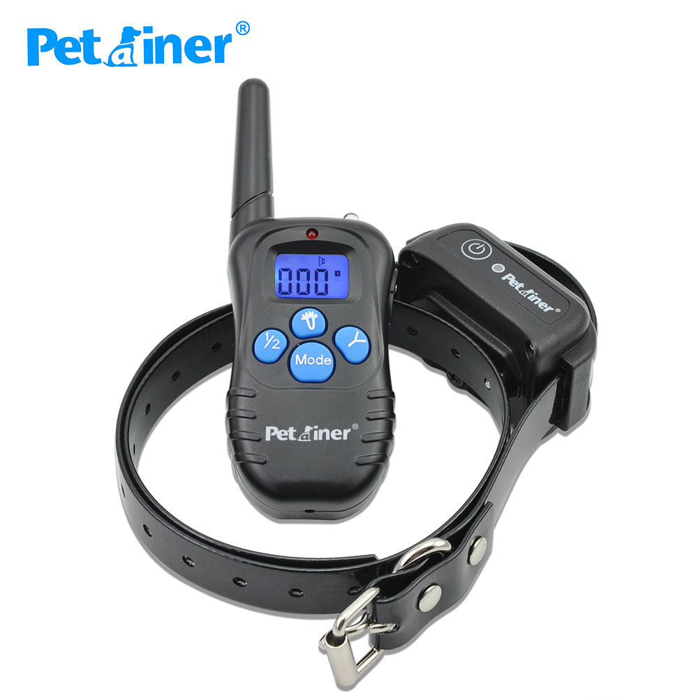 Petrainer 998DBB-1 водонепроницаемый дистанционный ошейник для собак с электрическим током