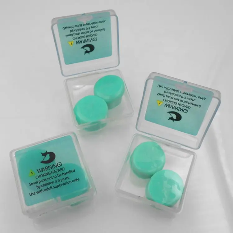 Custom Logo CPSC Test Block Water Protect Hearing Super Soft Earplugs 1 Pair Case Premium Eco-Friendly Silicone Putty Earplugs