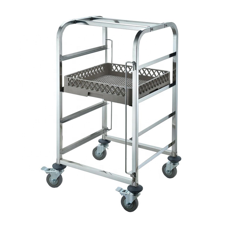Hotel Equipment Restaurant Folding Stainless Steel trolley cart GN Pan Bakery Tray Rack Trolley