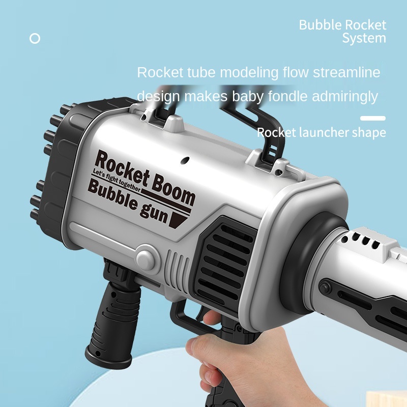 Rocket Design Automatico Bazooka Bubble Machine Gun Electric Child Outdoor Toy