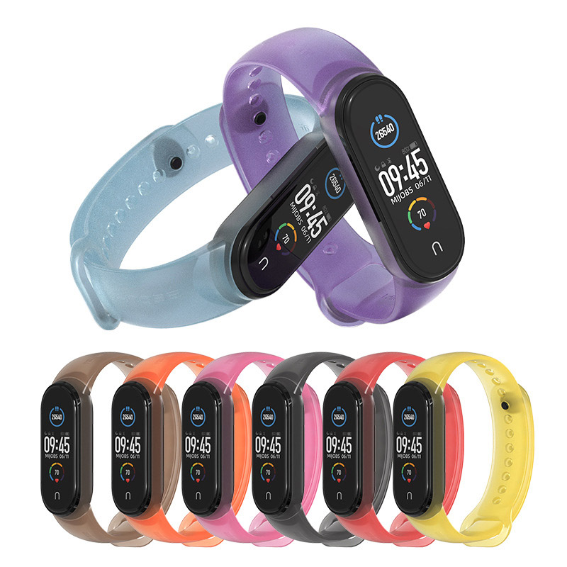 Mijobs Изготовленный На Заказ прозрачный TPU Mi band 7 4 силиконовый сменный наручный ремешок для Xiaomi Mi Band 3, 4, 5, 6, смарт-браслет