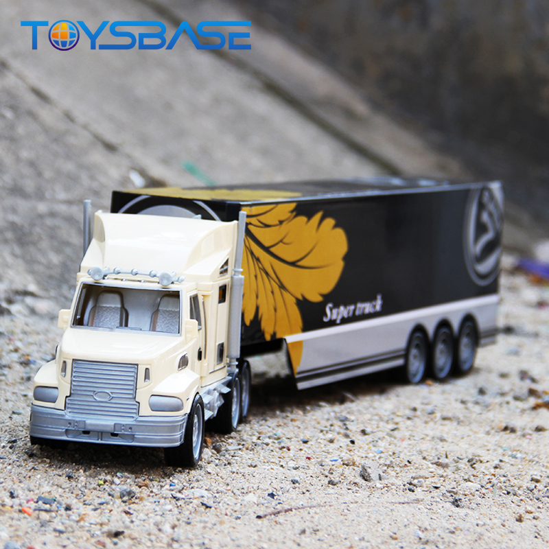 ODM OEM Logo Customized Designed Gift Promotion Plastic Friction Container Truck Kids Car Children Toys