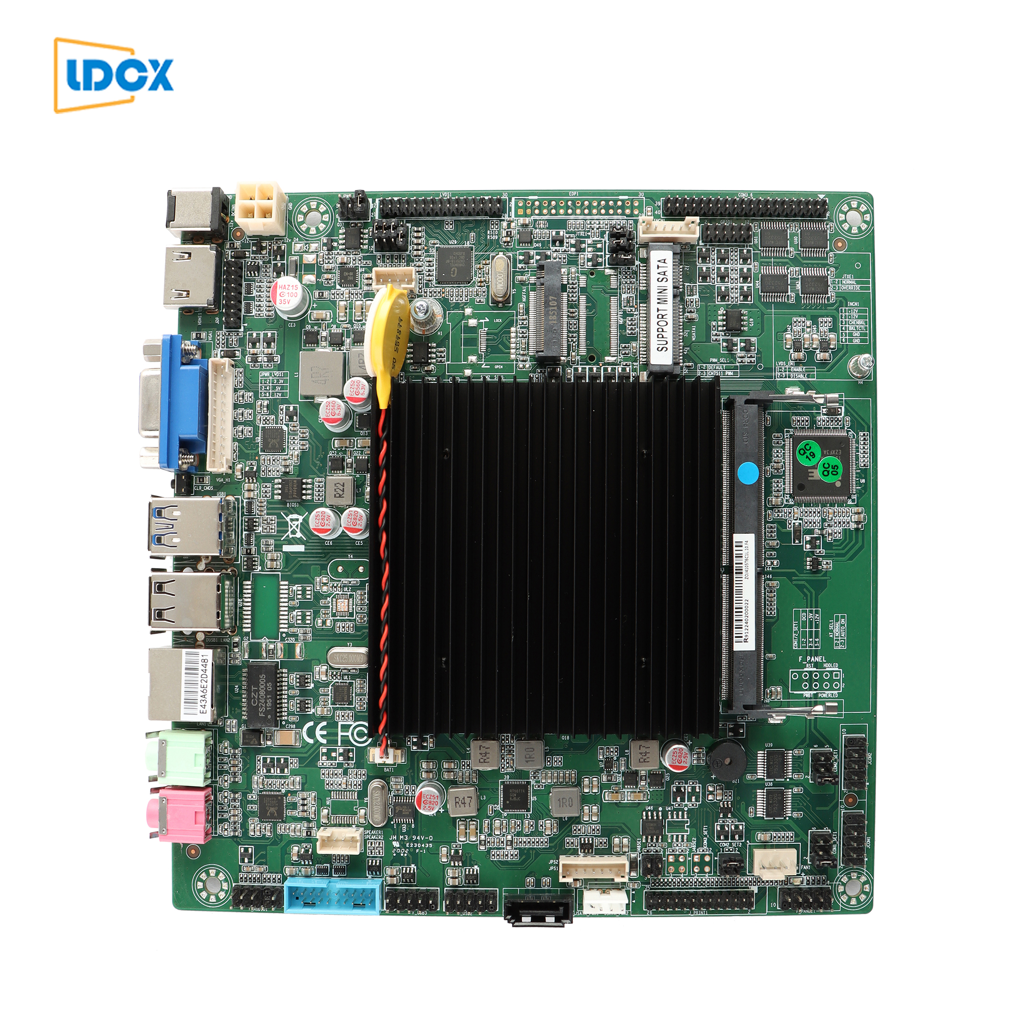 Четырехъядерный LDCX J4105, без вентилятора, 4K дисплей, Mini ITX компьютерная материнская плата