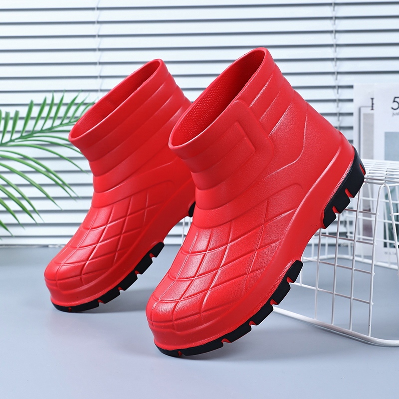 OEM Men's Cold Storage Thermal Eva Fur Winter Waterproof Ski Snow Rain Boots Fly Fishing Safety Work Boots Soft PVC Popular