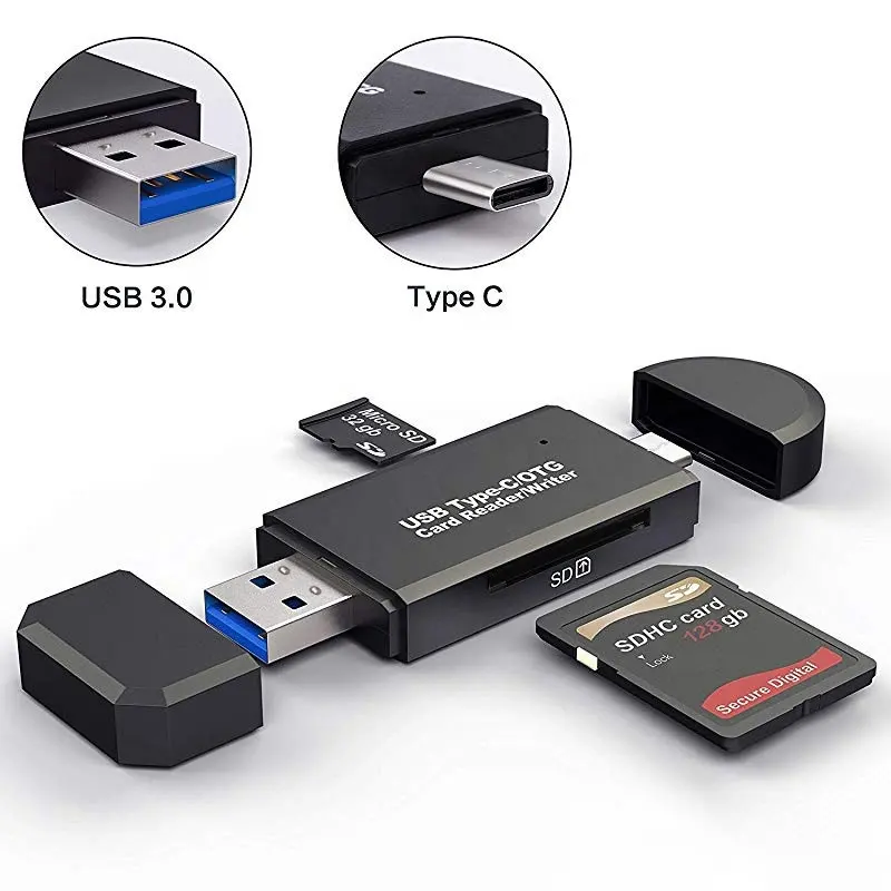 USB 3.0 Type C Type-C Micro SD TF OTG Adapter Memory Card Reader USB Type-C/OTG Card Reader/Writer