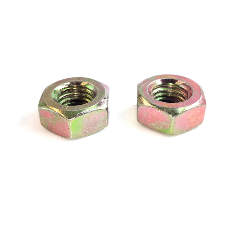 Yellow Zinc Plated M3 M4 M5 M6 M8 M10 M12 M16 Stainless Steel Nut Hex Nut DIN934