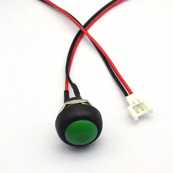 hot selling 12mm waterproof IP65 Push Button ring red orange yellow green blue green on off Ball with wire push button switch