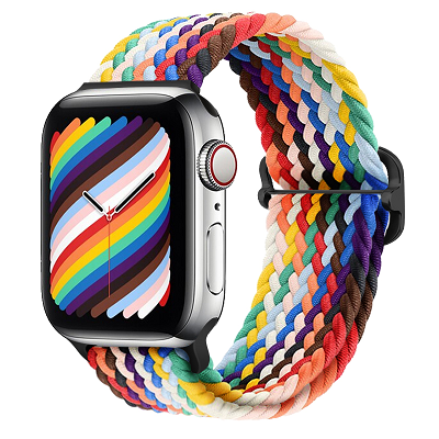 Ремешок нейлоновый для Apple iWatch series 3 4 5 SE 6, эластичный плетеный браслет для наручных часов, 38 мм 41 мм 42 мм 44 мм 40 мм 45 мм