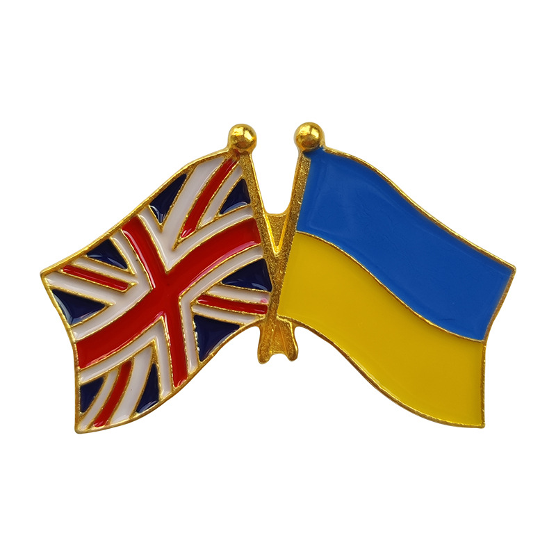 Украинский флаг, значки, броши, значки, металлические украинские значки, европейские флаги, британский флаг, брошь, металлическая капельная масляная брошь, значок