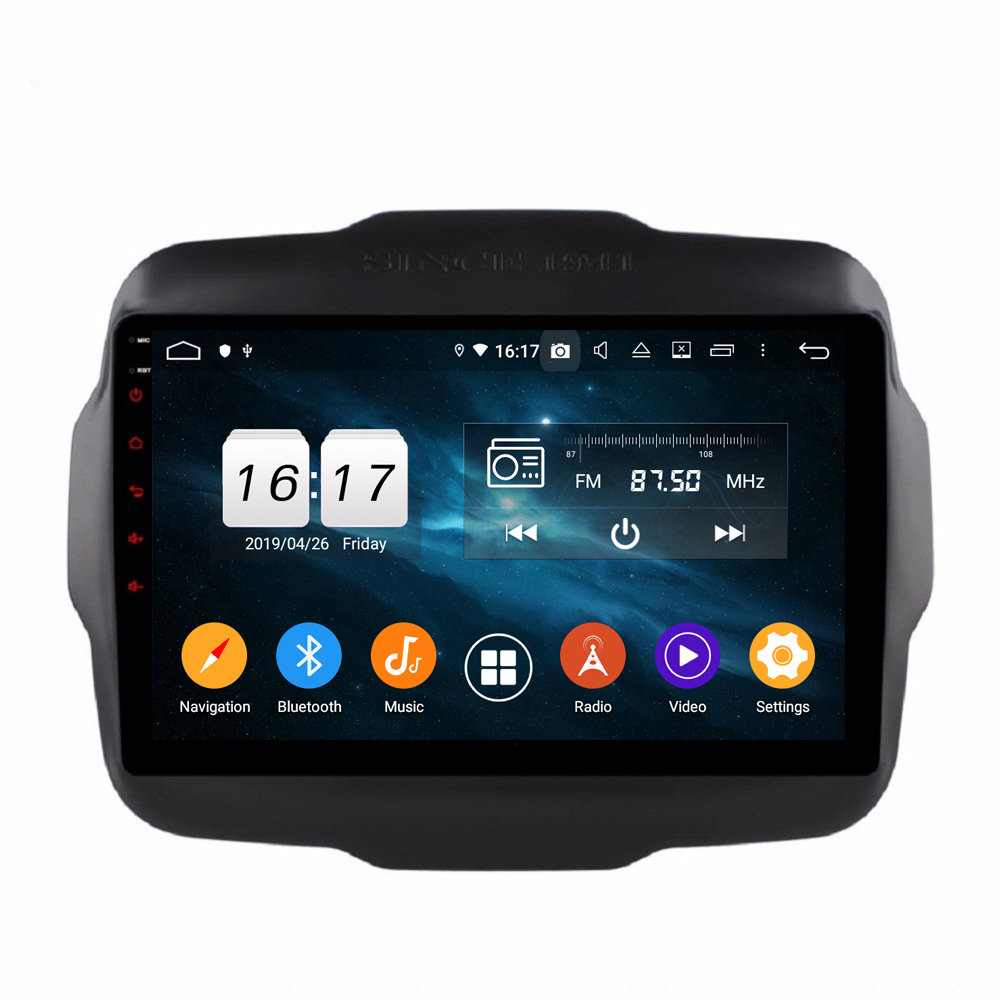 Klyde KD-9504 9 дюймов полный сенсорный экран автомобиля Радио android dvd проигрыватель для Renegade 2016-2017
