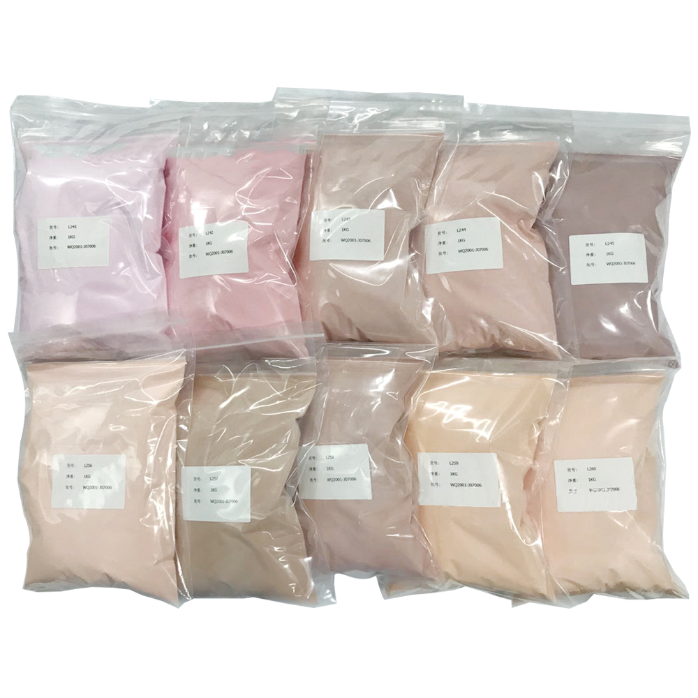 Wholesale 1000G/BAG PINK Bulk Nail Acrylic Powder Acrylic Powder For Nails 3 In 1 Gel Nails Acrylic Glitter Powder