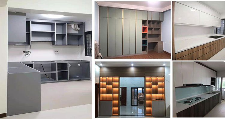 customized AHP wardrobe cabinet panels cpl laminate honeycomb panels