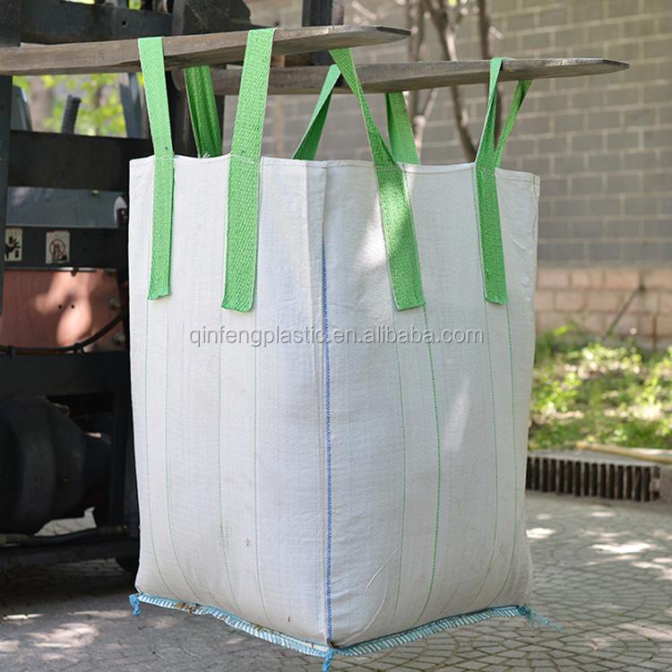 100% New Virgin Polypropylene PP Woven Big Bulk Bag Jumbo Bag FIBC For Packing Sand Grain 1 Ton 1.5 Ton 2 Ton