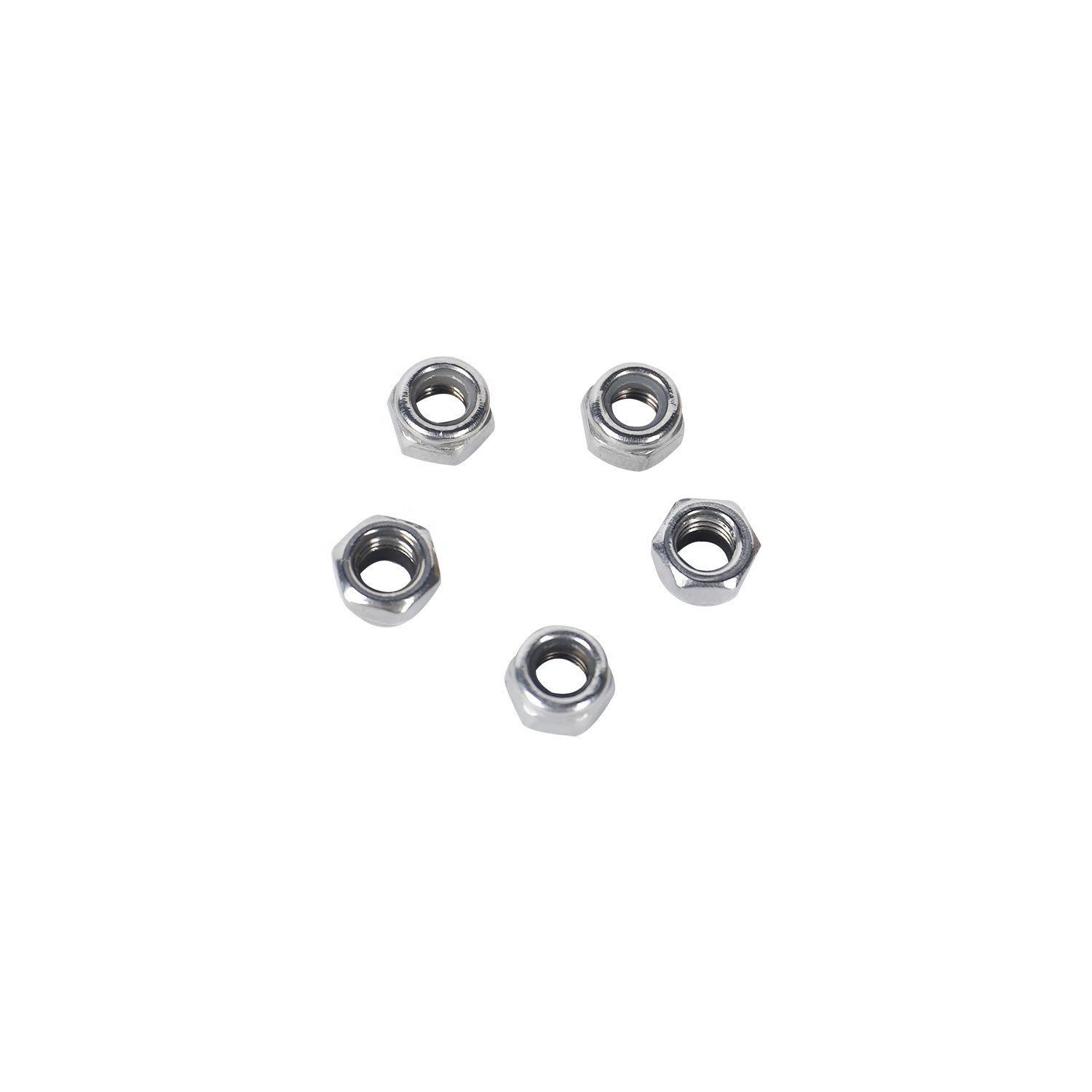 Stainless steel A2 M5 hex nylon lock nut DIN985
