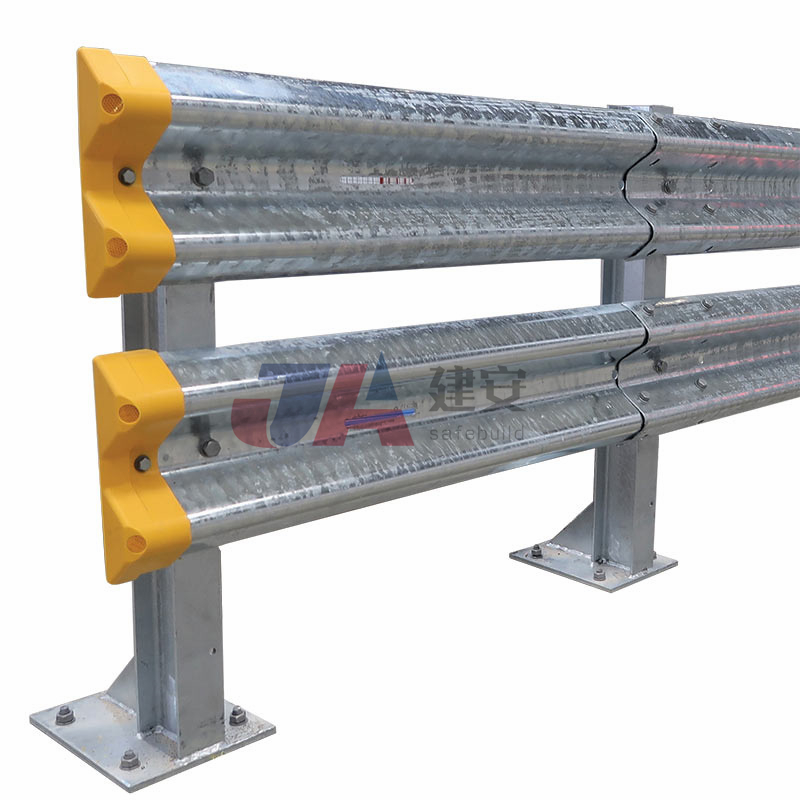 Yellow Road Barrier Fencing W Beam Roller Crash Barrier For Highway Guardrail Safety Roller Barrier