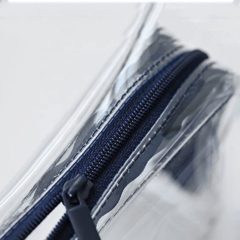 Custom made PVC plastic stationery bag clear pencil bags with zip lock