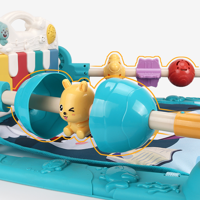 Play Mat For Toddlers Kick Piano Baby Play Gym Toy With Rattle Pendant Wide Baby Age Range Play Gym Wholesale