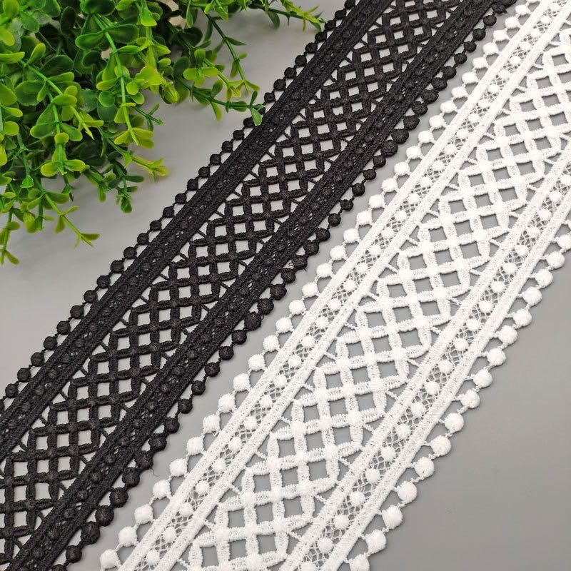 Hot Sale 100% Polyester Ribbon Chemical Water Soluble Lace Embroidery Fabric for Garment