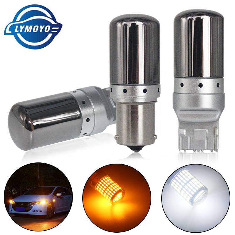 Светодиодные лампы 3014 144smd, указатели поворота, стоп-сигнал, лампа без ошибок CanBus S25 1156 BA15S P21w BAU15S PY21w T20 7440 W21W