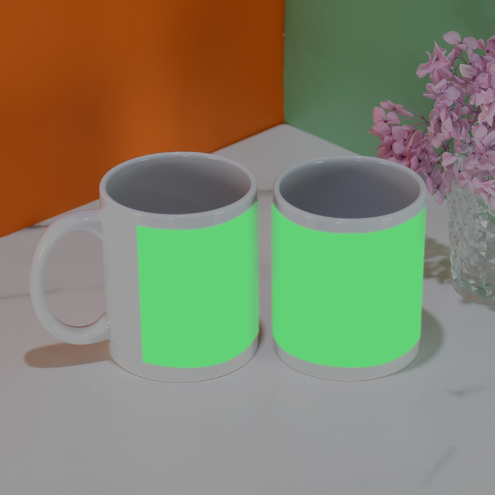 New Arrival 11 oz ceramic mugs sublimation blank mugs high quality logo customized cup sublimation glow in the dark mug
