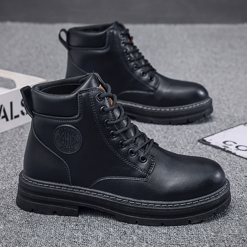 2024 New Men's Multifunctional High-Top Work Boots Anti-slip Wearable Walking Style Martin Boots