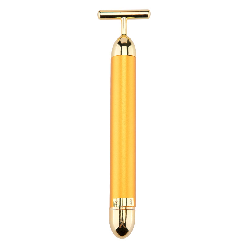 Facial T Shape Electric beauty apparatus Face Massager skin care tool Anti Wrinkles 24K Golden skin care products