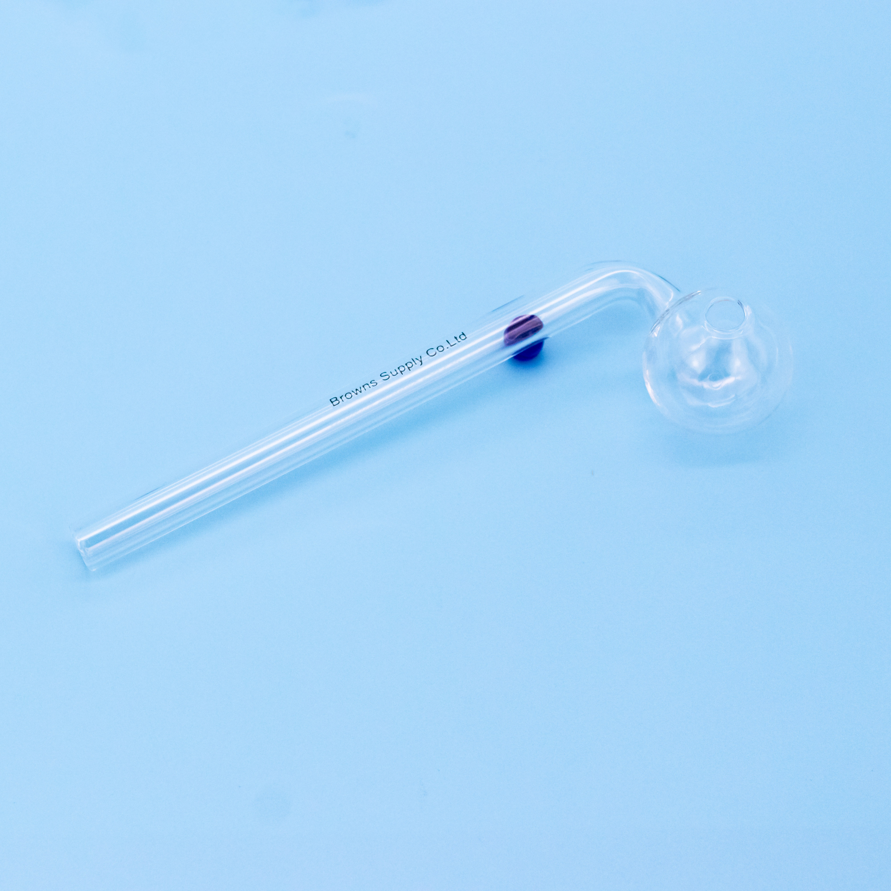 Factory Supply Custom Glass Pipe Tube Flat industrial Customizable Tube Oil Burner
