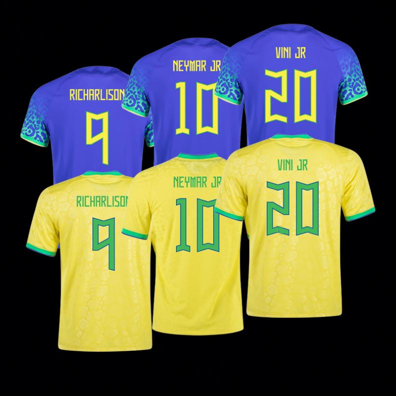 Футболка с надписью 10 Neymar JR, Бразилия, Национальная Футбольная форма 2022, 9 ричаллизион 20 Vini JR, мужская форма, Футбольная Одежда
