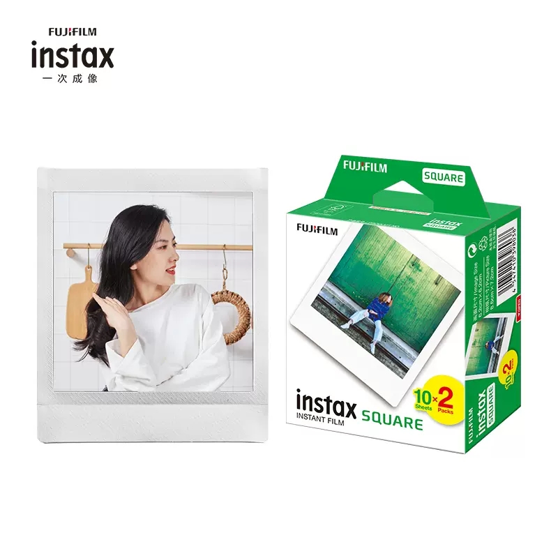 Оригинальная квадратная мгновенная белая пленка Fujifilm Instax, цветная пленка для камер Fuji SQ10, SQ6, SQ1, SQ20, SP3, гибридный формат