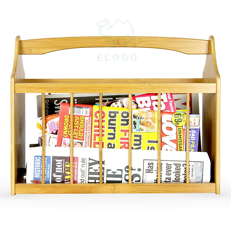 Bamboo wood Reading Storage Rack Magazine Stand