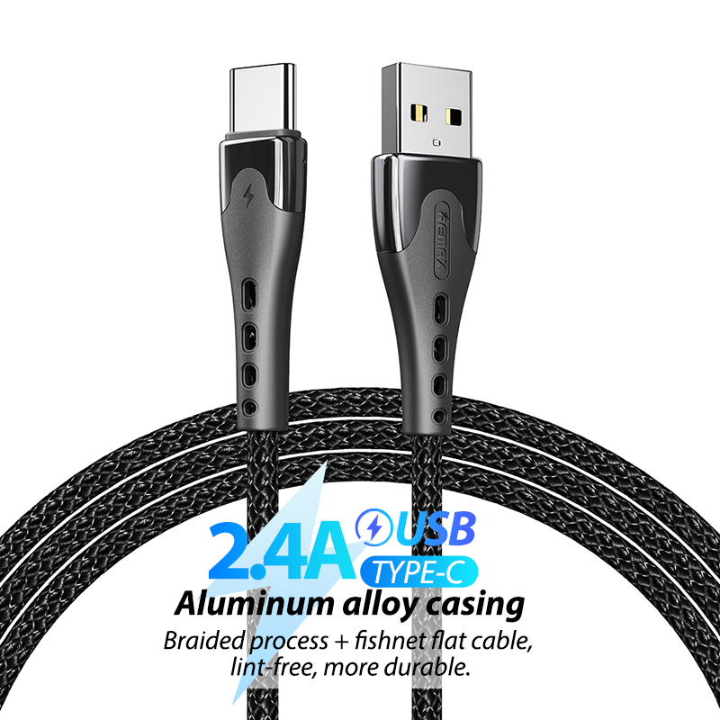 Remax RC-150 Long tail TPE Anti-oxidant anti-pull Lightning Usbc Charging braid Mobile Data Usb Type C Cable 3.0 Fast Charge
