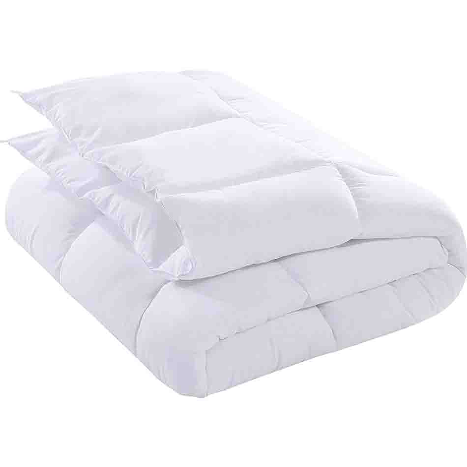 Bedding Comforter Duvet Insert - Quilted Comforter with Corner Tabs - Box Stitched Down Alternative Comforter