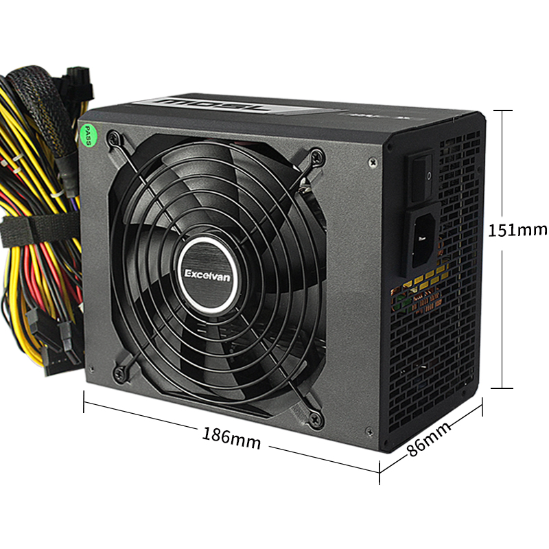 Портативный блок питания ATX 750 Вт, блок питания с модульным переключателем 180-240 в, сертифицирован CE FCC для корпуса сервера