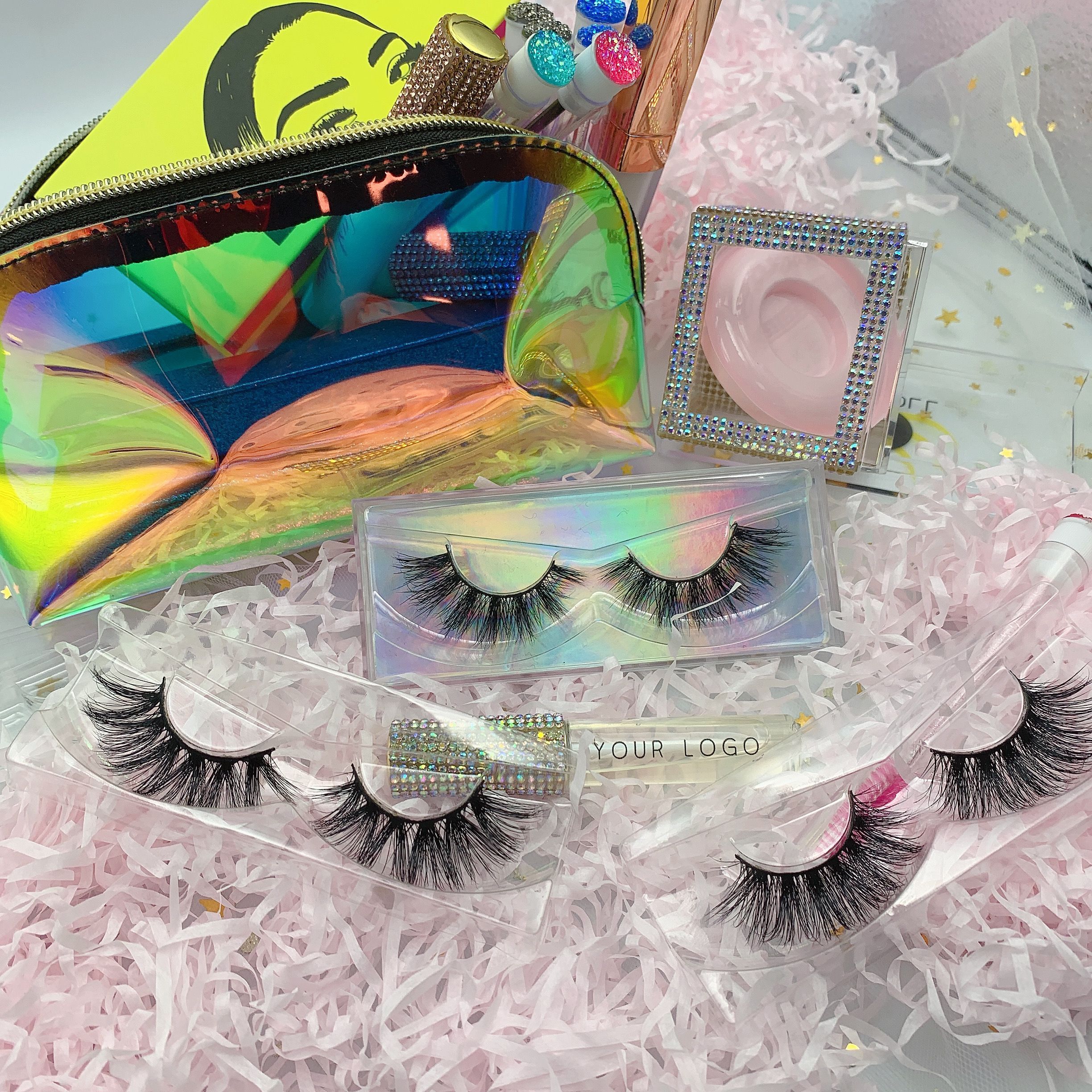 Lashdoll eye lashesh boxes custom logo lashbook lashes3d mink eyelash packaging box wholesale vendor