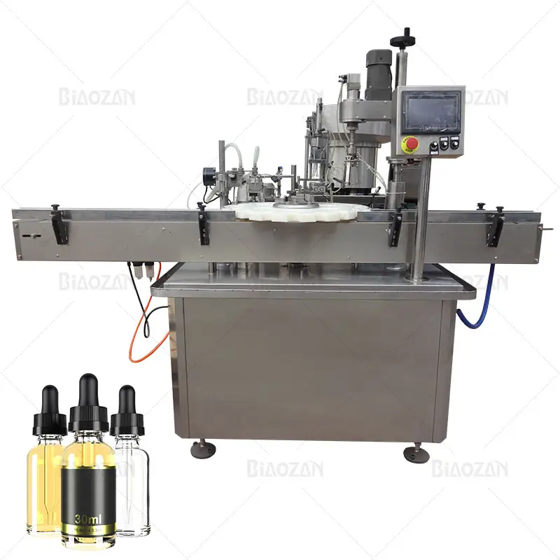 Biaozan Full automatic rotary filling capping machine for dropper bottle essential oil oral liquid vial filling machine