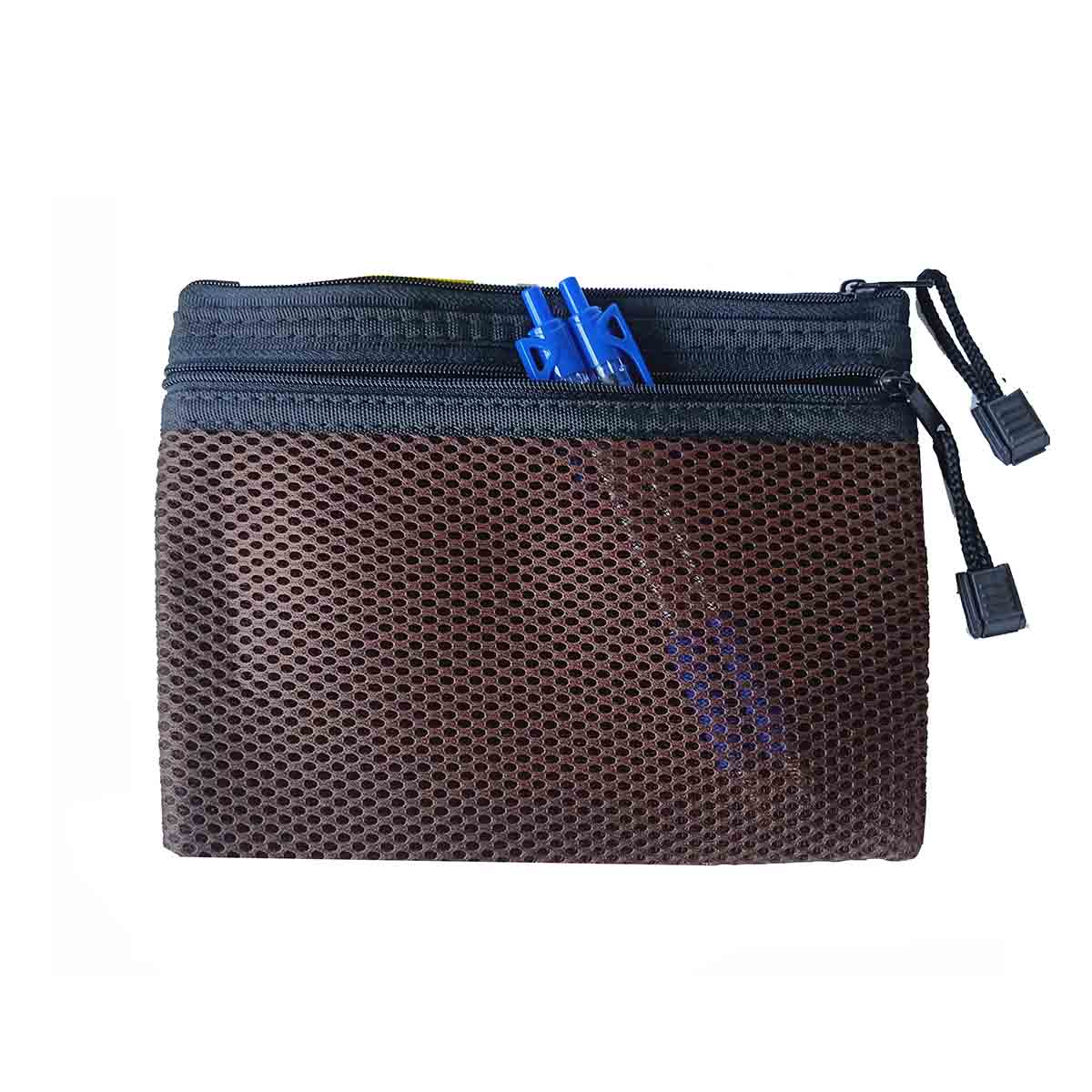 Custom Size Sponge Bag With Polyester Mesh Stylish Sponge Double Zipper Bag