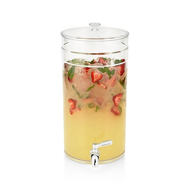 in stock fast delivery wholesale transparent 5.5L Large Capacity Plastic Cold Drinks Dispenser with tap