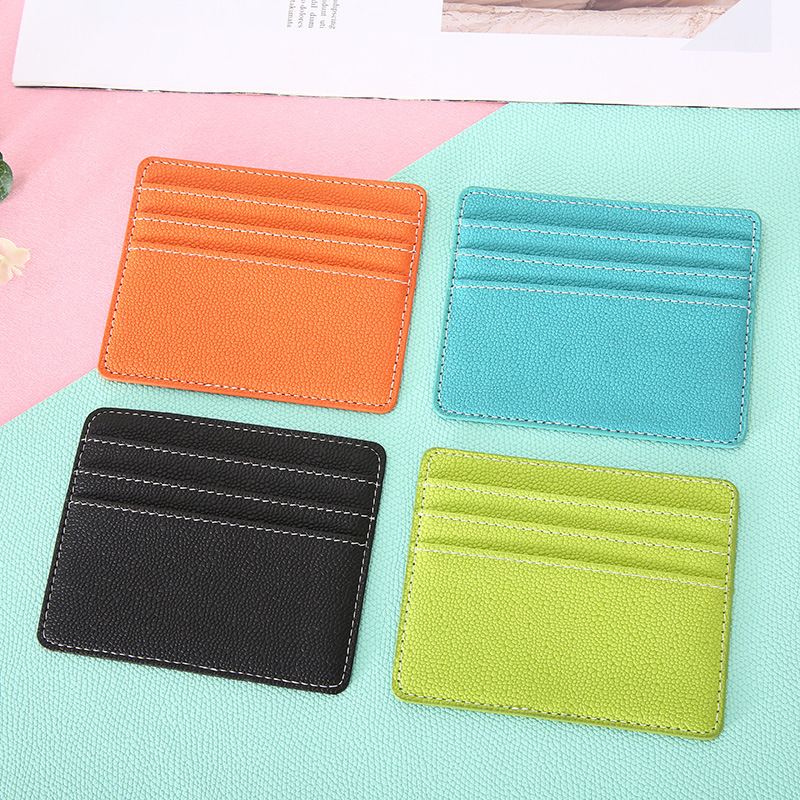 Custom Anti RFID Blocking Mens Leather Credit Card Holder Wallet Cardholder Pu Leather
