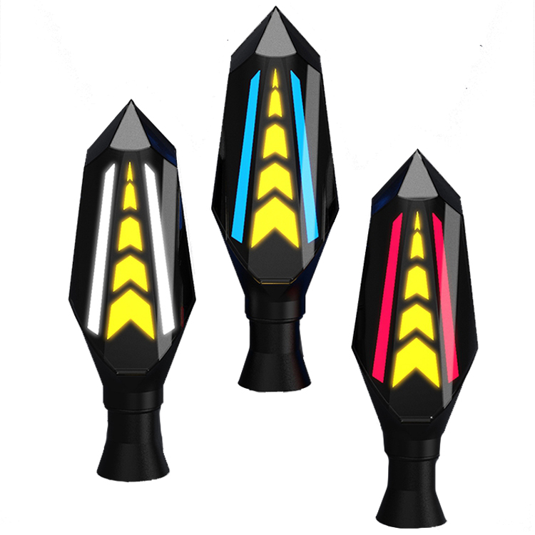 2Pcs Motorcycle Handlebar Light Motorcycle 12V Double-Sided Indicators Light Led Turn Signal Light Motorcycle Led Indicators