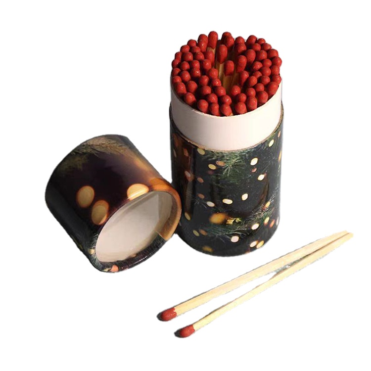 Custom Printed Size 170Mm, 200Mm, 240Mm, 280Mm Matches Wooden Long Matches Matchstick Packaging Tube