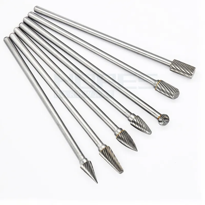 Extra length 150mm rotary file Tungsten carbide burr with single cut tooth 6mm shank grinding bits deburring tools