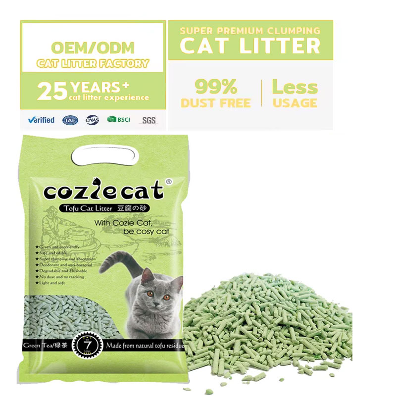 Ama-Zon Partner Factory Custom 2mm Strip Tofu Cat Litter