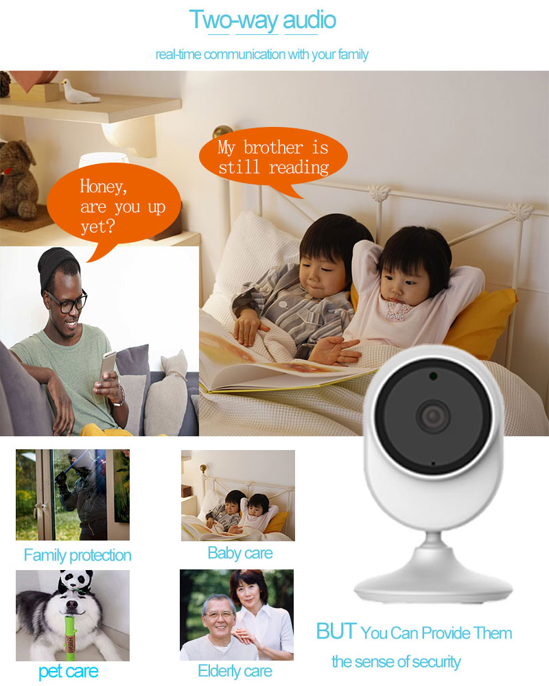 Горячая продажа HD Беспроводная детская ip-камера безопасности 1080P 140 градусов широкоугольный детский монитор с записью