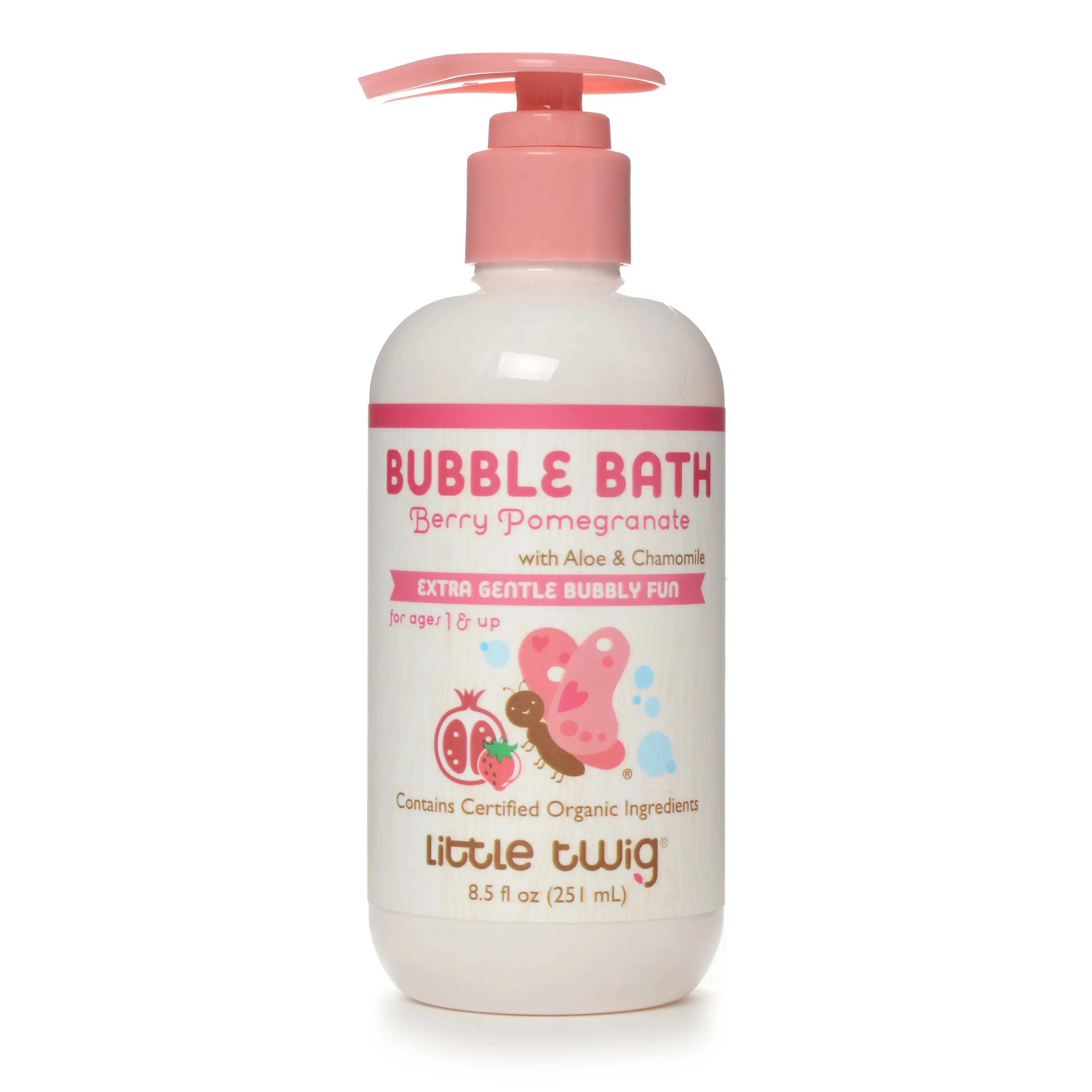 hot product safe clean LITTLE TWIG BUBBLE BATH BERRY POMEGRANATE Soft foams and fresh berry aromas suit for baby